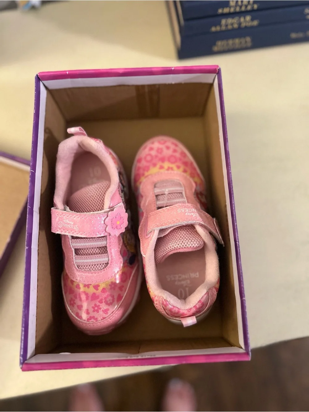 Disney Light up  Pink Glitter Princess Sneakers